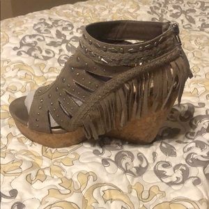 Not Rated fringe wedges from The Buckle